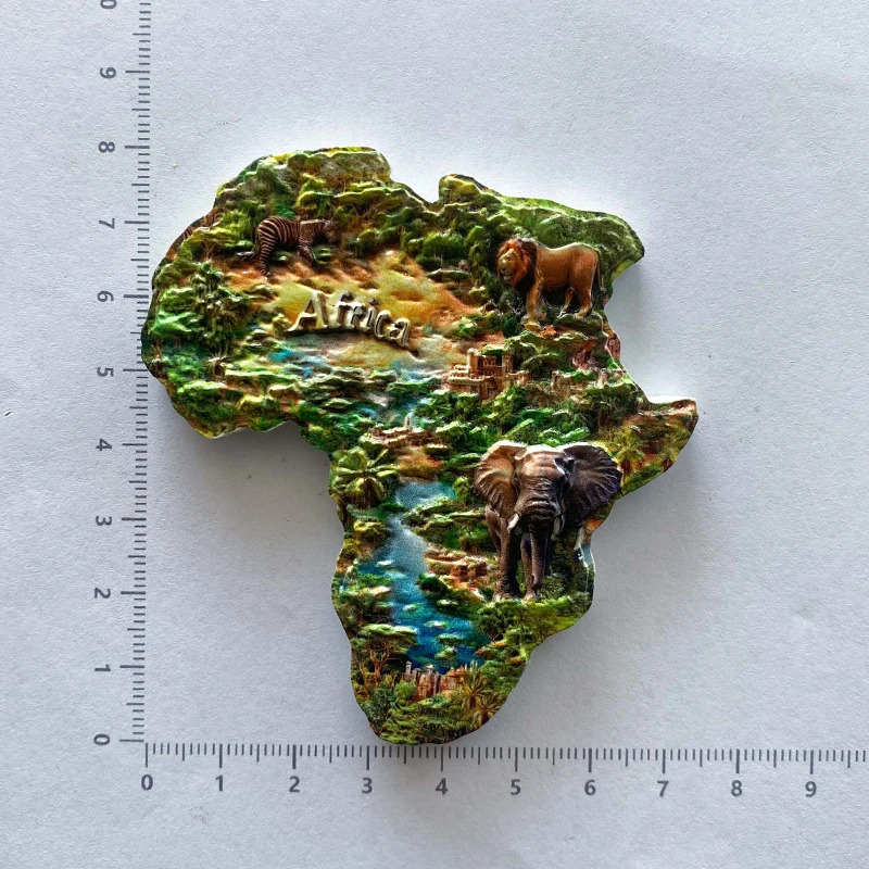 Art And Craft Jungle - 1個、アフリカのジャングル旅行土産、家の装飾品、工芸品、ギフト、動物、3Dステレオ冷蔵庫マグネット