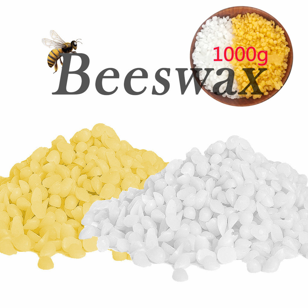 Candle Making Wax - 純粋な天然蜜蝋1000,100% g,追加されていない,大豆ワックス,手作りギフト,ワックスキャンドル,黄色と白の製造用品