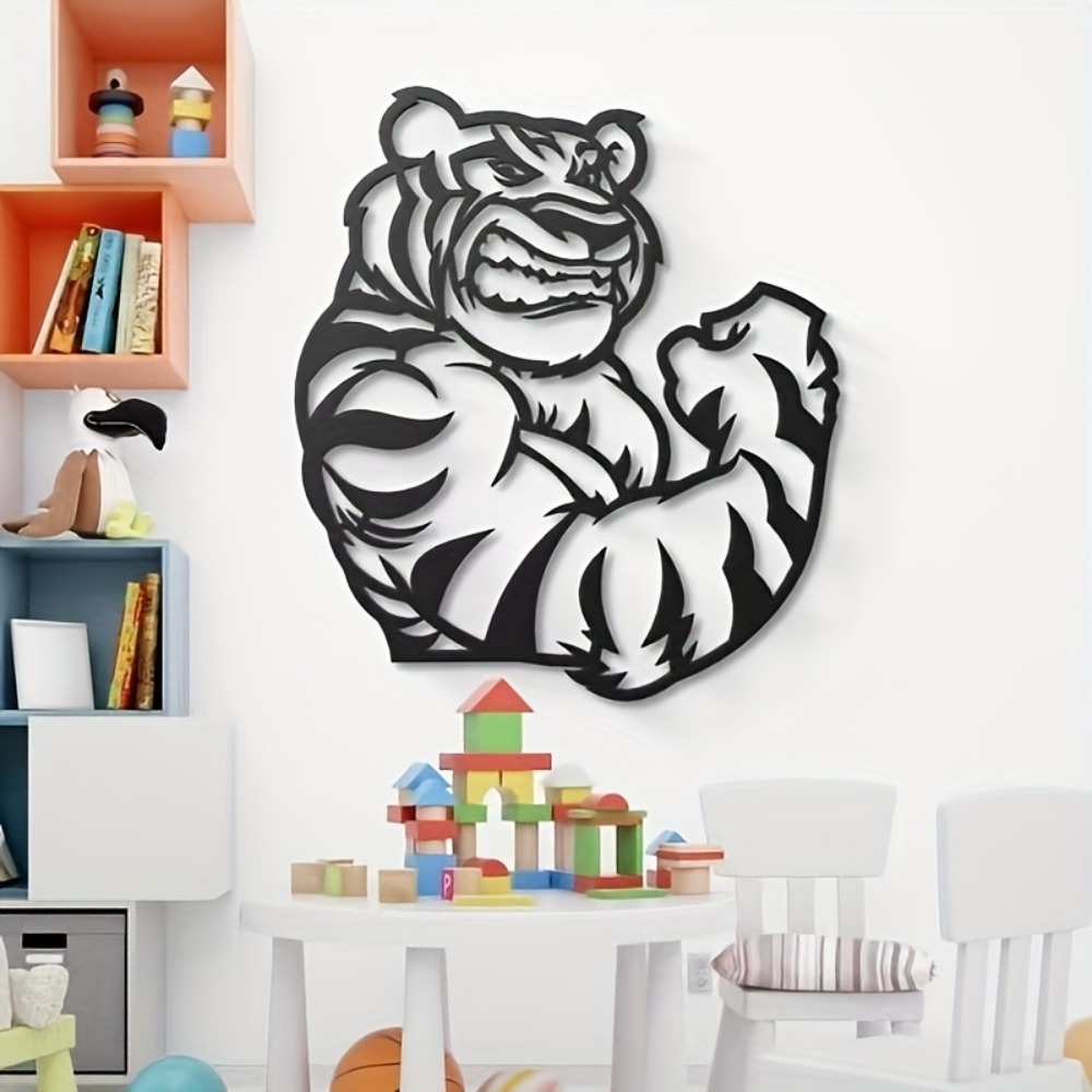 Art And Craft Jungle - CIFBUY メタルウォールアート 激しい虎の彫刻 ジャングルキング 野生動物の装飾 鉄工芸品