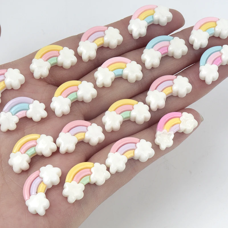 Art Craft 4 Years Old - 30 個/300 個ミニ樹脂レインボーフラットスクラップブッキングドールハウス DIY 手作りクラフト子供ヘアピン材料ネイルアートアクセサリー