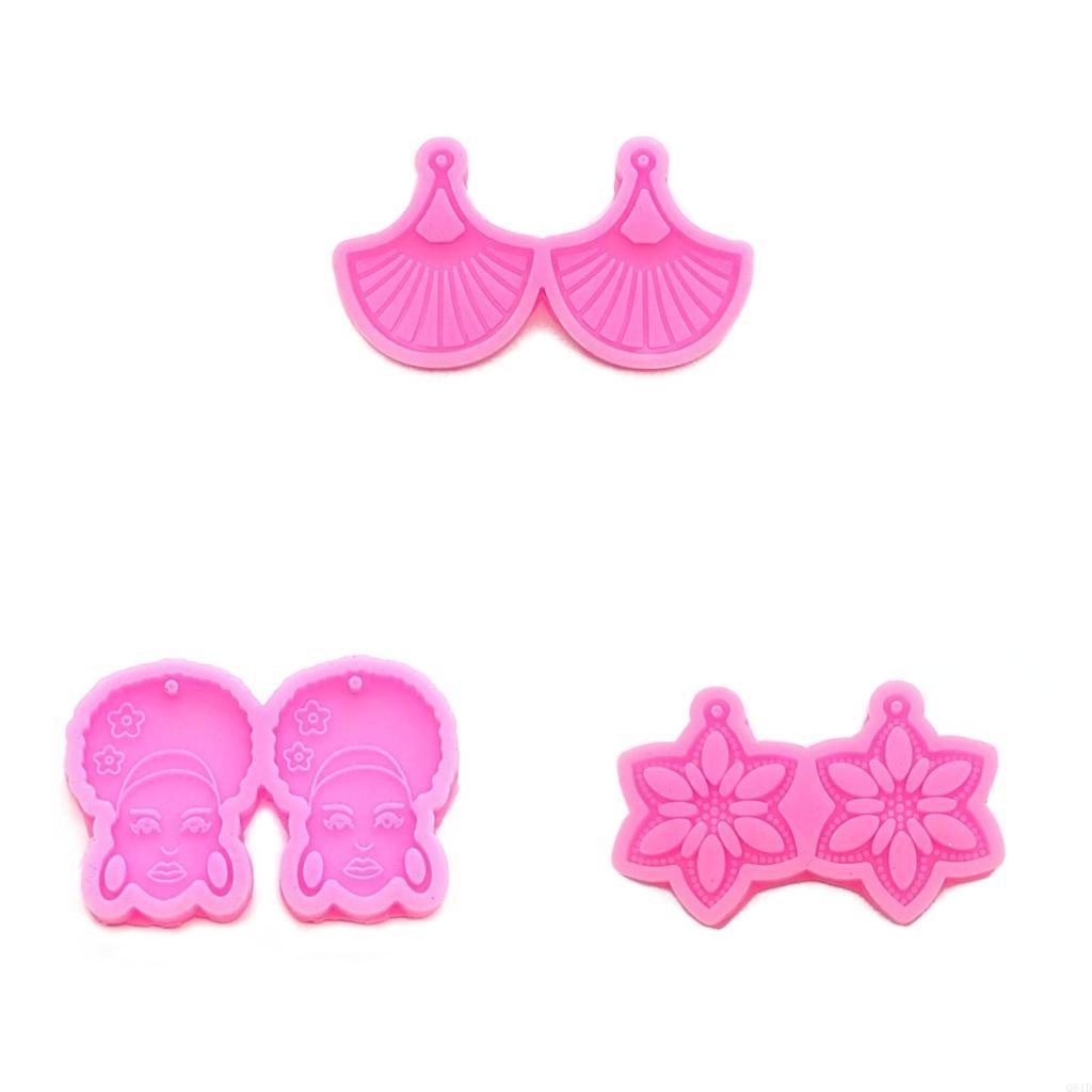 Art Craft Flower Making - 1PC Multifuntional ジュエリー金型ハートスターフラワーペンダント金型シリコーンキーホルダー金型樹脂イヤリングとペンダント