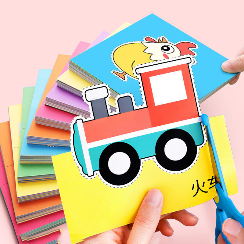 Art Craft 4 Years Old - 96個の楽しいペーパーカッティングセット、ペーパーカッティング、ペーパーアート、はさみスキルアクティビティペーパーカッティングブック、子供用はさみクラフトキット、子供に安全なはさみ付き、クリエイティブゲーム、安全なはさみ、ペーパーアート、クリエイティブプレイタイム、はさみ