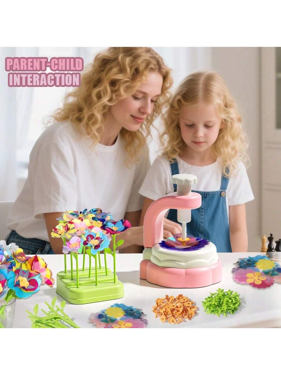 Art Craft 4 Years Old - 子供用フラワークラフトキット、プレス機付きアートクラフトおもちゃ、子供へのギフト