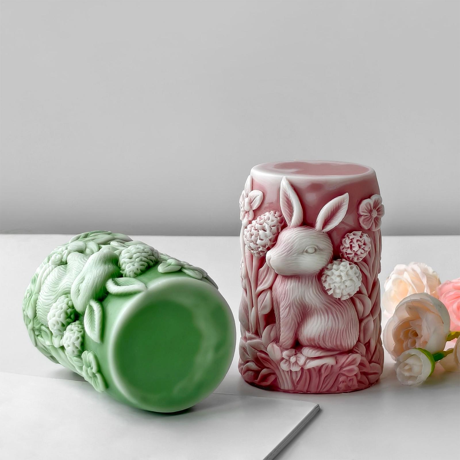 Art Craft Flower Making - キャンドル作り金型バニーフラワーエポキシ樹脂アートクラフト石鹸鋳造ワックス型ホームルーム結婚式ディナーテーブル装飾用