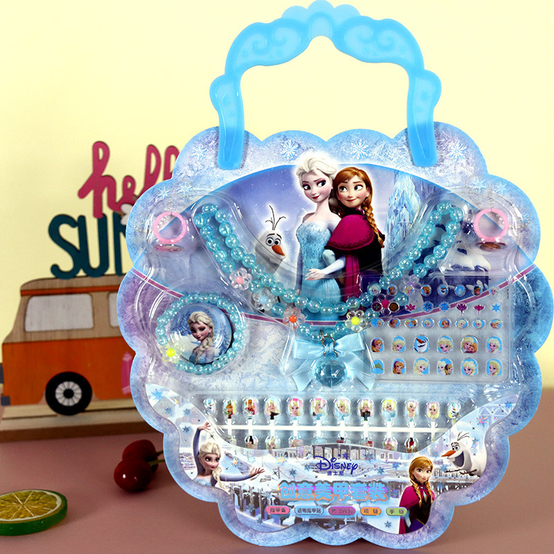 Art Craft Movement - アナと雪の女王ネイルステッカーネックレスドレスアップセット、アナと雪の女王マーメイドネイルアート宝石ネックレスパーティーギフト