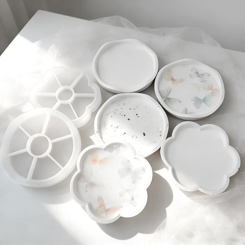 花柄丸型シリコントレイモールド 耐熱性 ノンスティック DI - Art Craft Flower Making のレビューと価格