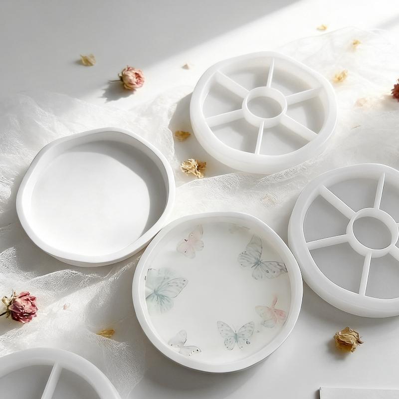 花柄丸型シリコントレイモールド 耐熱性 ノンスティック DI - Art Craft Flower Making のレビューと価格