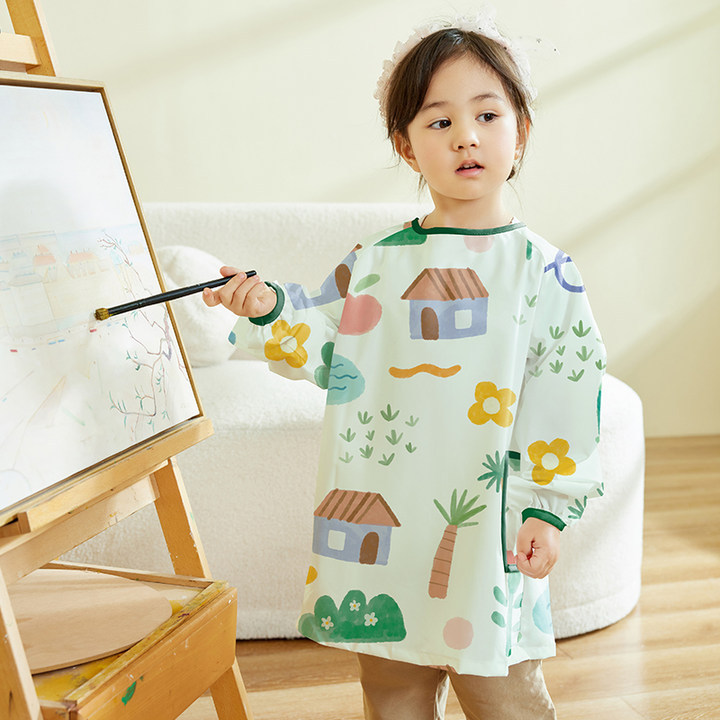 子供用防水アートカバーシャツ長袖ペイントエプロン幼稚園の美術 - Art Craft 4 Years Old のレビューと価格