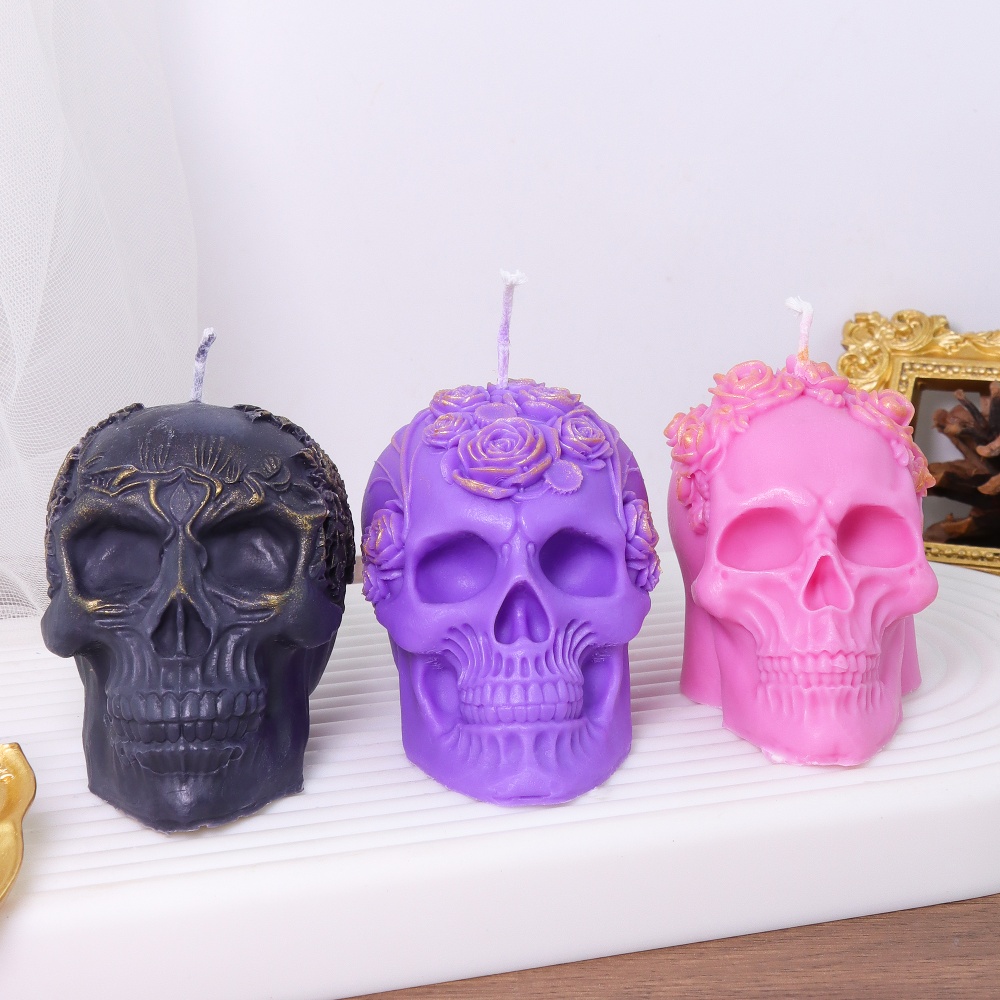 DIY ワッキー スカル シリコンキャンドル型 フラワー ス - Art Craft Flower Making のレビューと価格