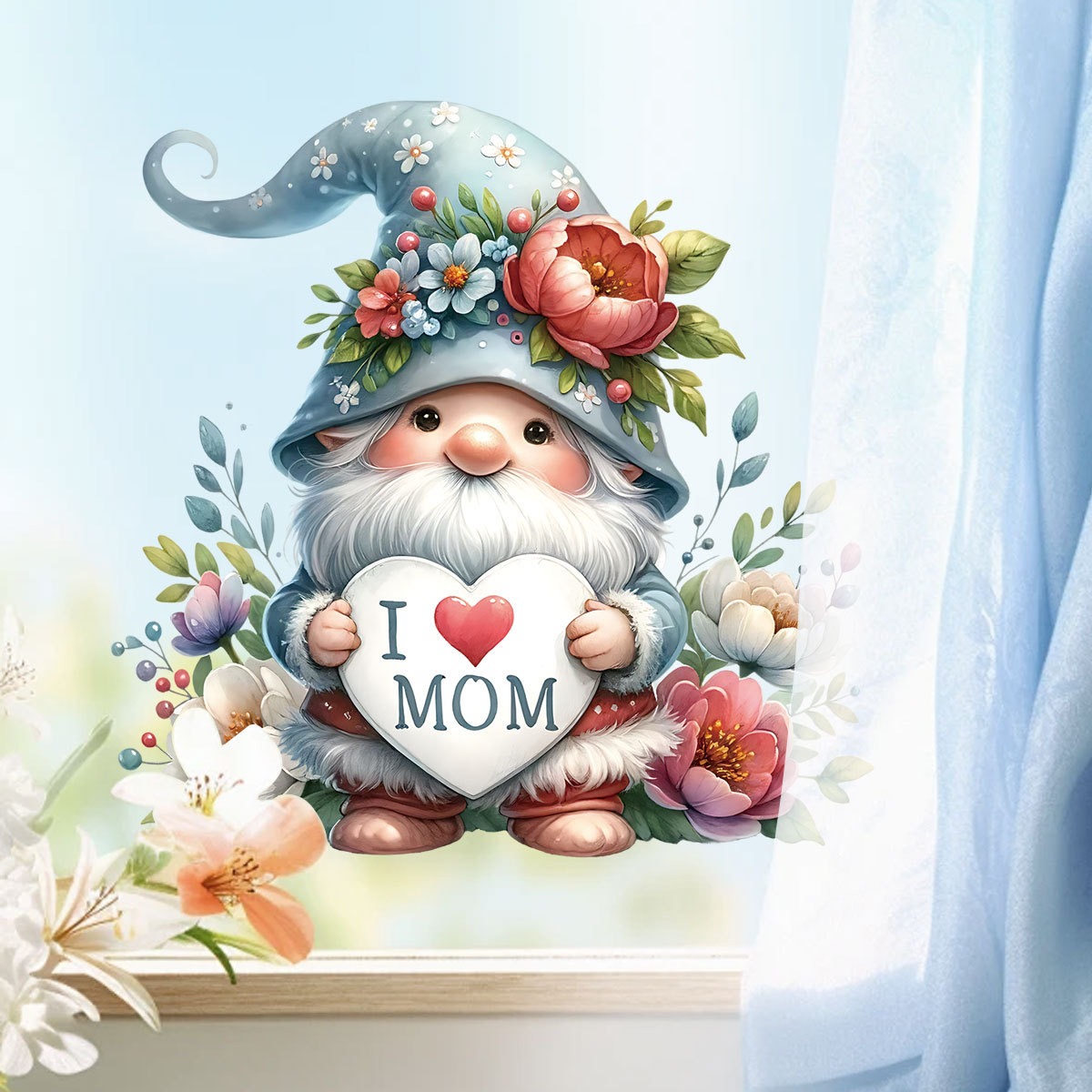 母の日ウォールステッカーかわいいノームラブバルーンデカール家 - Art Craft Mother'S Day のレビューと価格