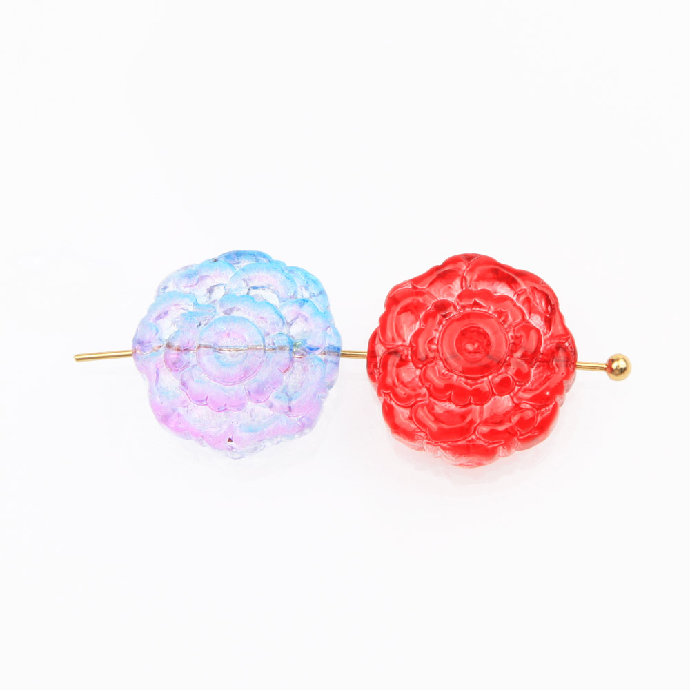 ジュエリー作り用のガラスローズフラワービーズ、DIYブレスレ - Art Craft Flower Making のレビューと価格