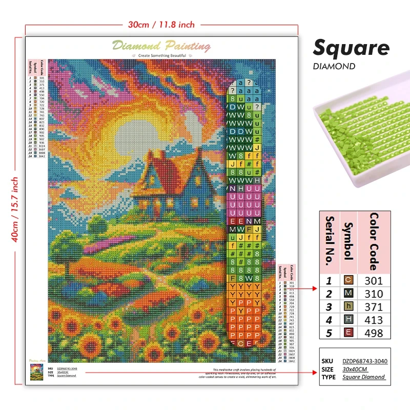 5D DIYダイヤモンドペインティングキット ノルディックグ - Art And Craft Jungle のレビューと価格