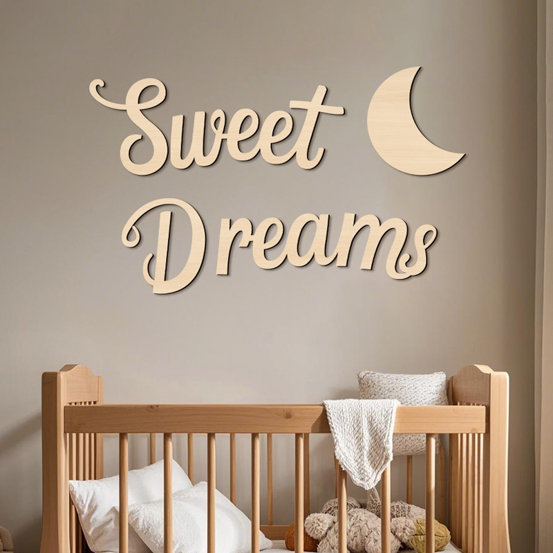 Sweet Dreams ウォールサイン 木製ウォールアート - Art Craft Display のレビューと価格