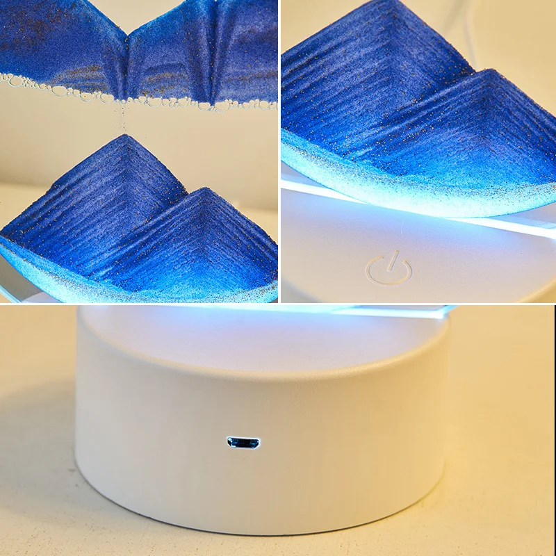 LED 16色 3D砂景ランプ RGB砂時計ライト 流砂アー - Art Craft Movement のレビューと価格