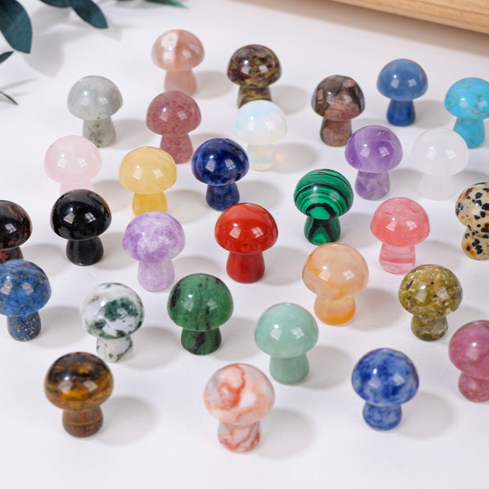 天然水晶キノコ型ジェムストーンクォーツジャングルファンガスミ - Art And Craft Jungle のレビューと価格