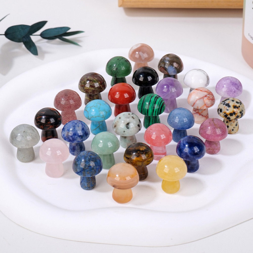 天然水晶キノコ型ジェムストーンクォーツジャングルファンガスミ - Art And Craft Jungle のレビューと価格