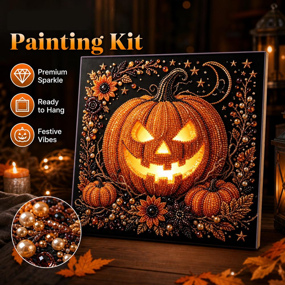 ハロウィンダイヤモンドペインティングキット ホリデーパールダ - Art Craft Halloween のレビューと価格