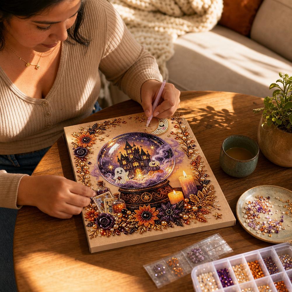 ハロウィンダイヤモンドペインティングキット ホリデーパールダ - Art Craft Halloween のレビューと価格