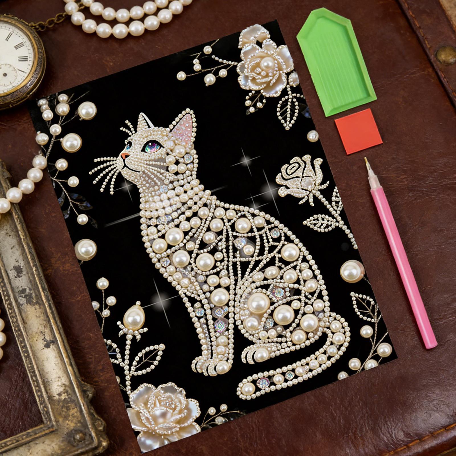 猫型パールペイントキット DIYビーズフレームレス手作りクラ - Art Craft Mother'S Day のレビューと価格