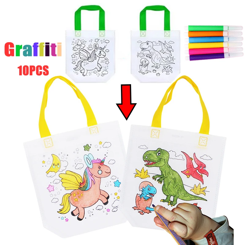 1-10 個セット DIY グラフィティバッグ マーカー付き - Art Craft 4 Years Old のレビューと価格