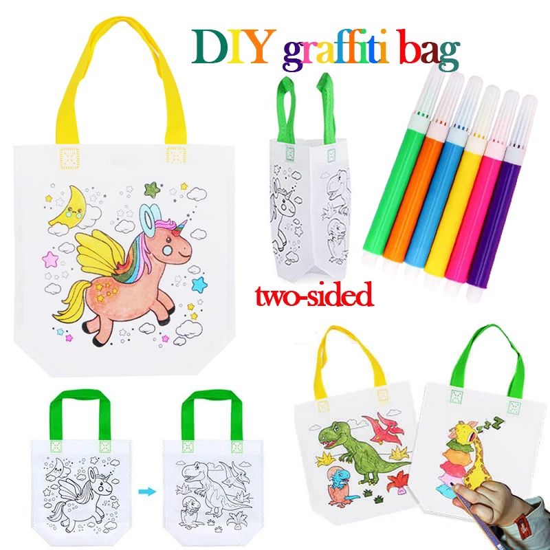 1-10 個セット DIY グラフィティバッグ マーカー付き - Art Craft 4 Years Old のレビューと価格