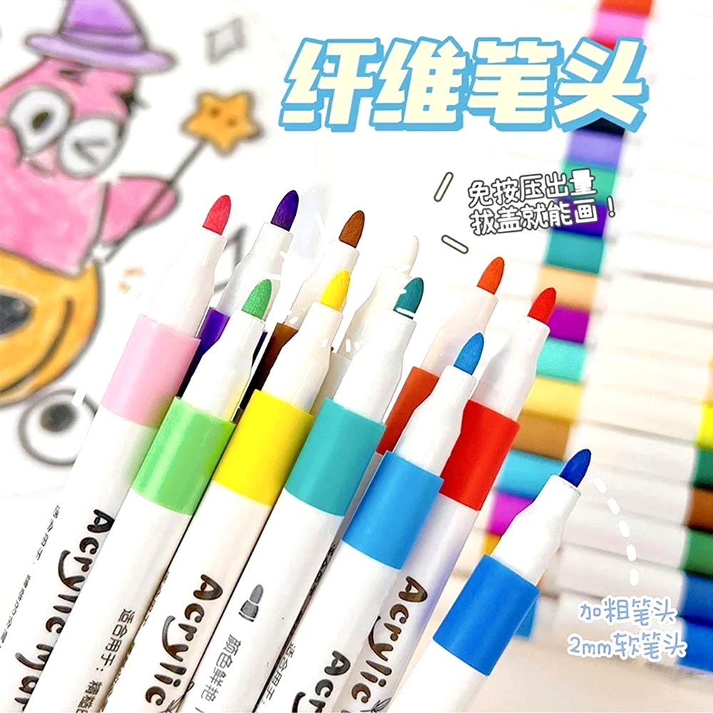 ソフトチップアクリルマーカーペンセット 12～60色 鮮やか - Art Craft 4 Years Old のレビューと価格