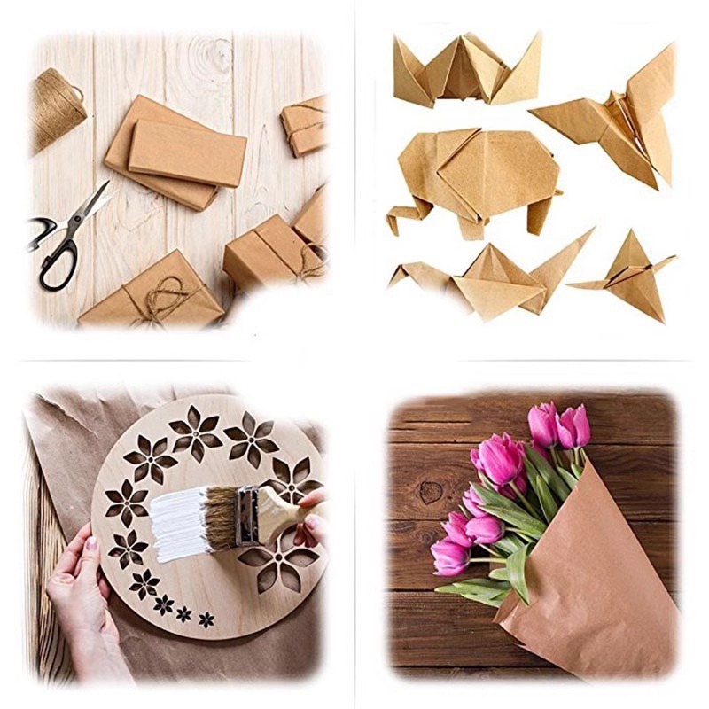 茶色のクラフト紙 ギフト包装、梱包ロール、引っ越し、美術工芸 - Art Craft Recycled Materials のレビューと価格