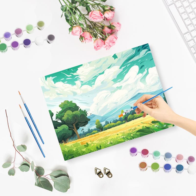大人向けの数字塗り絵「フォトカスタム」、ジャングル風景DIY - Art And Craft Jungle のレビューと価格