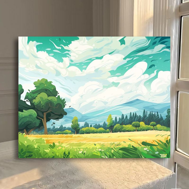 大人向けの数字塗り絵「フォトカスタム」、ジャングル風景DIY - Art And Craft Jungle のレビューと価格