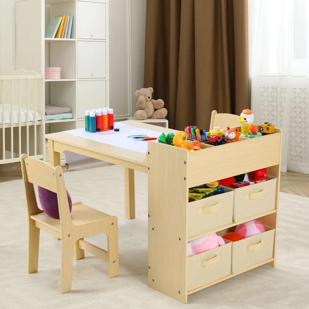 子供用テーブルと椅子のセット,2つの椅子のセット,木製の工芸 - Art Craft Quotes のレビューと価格