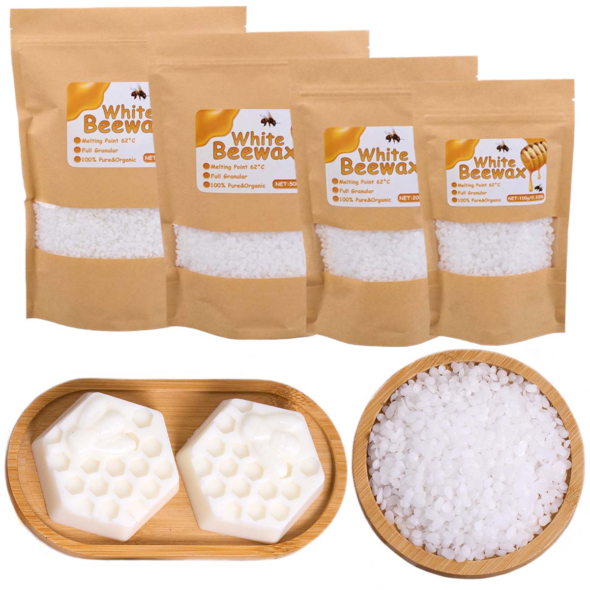 白蜜蝋純粋な天然粒状香りキャンドル素材 DIY 手作りギフト - Candle Making Wax のレビューと価格