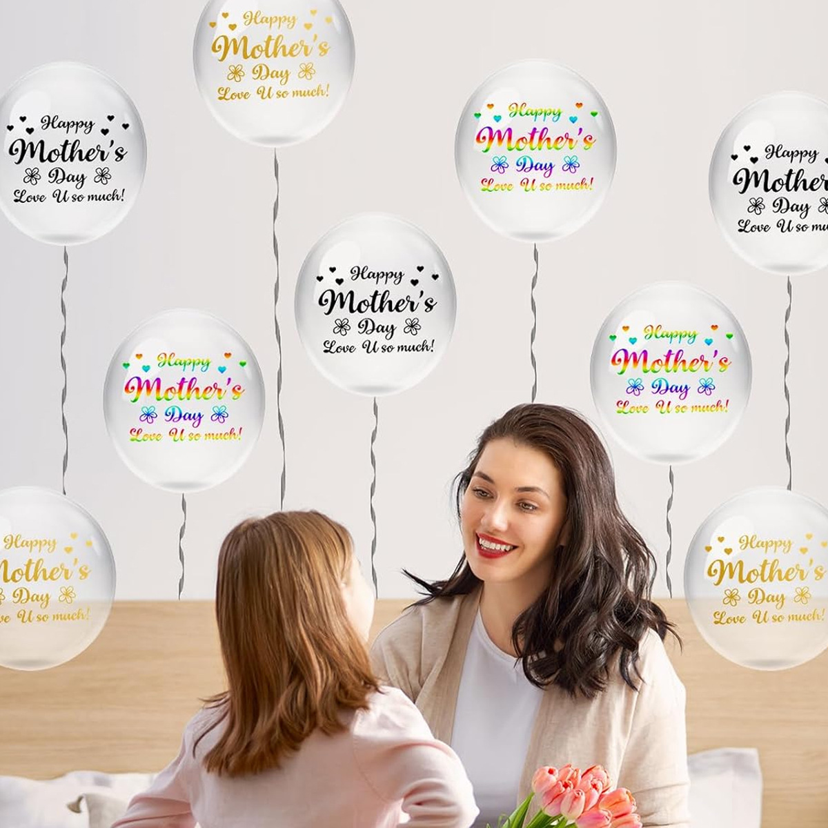母の日パーティーバルーンステッカー クリアバブルウィンドウデ - Art Craft Mother'S Day のレビューと価格