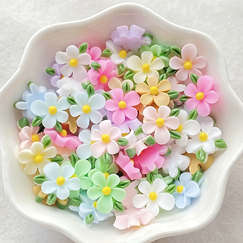 20個入り樹脂製ミニフラワー＆リーフフラットバックチャーム  - Art Craft Flower Making のレビューと価格