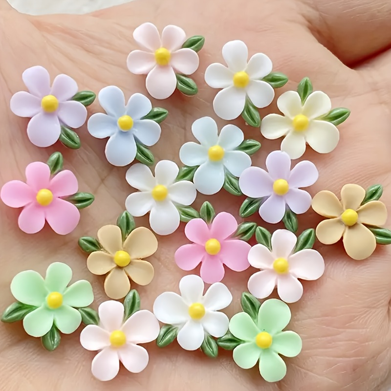 20個入り樹脂製ミニフラワー＆リーフフラットバックチャーム  - Art Craft Flower Making のレビューと価格