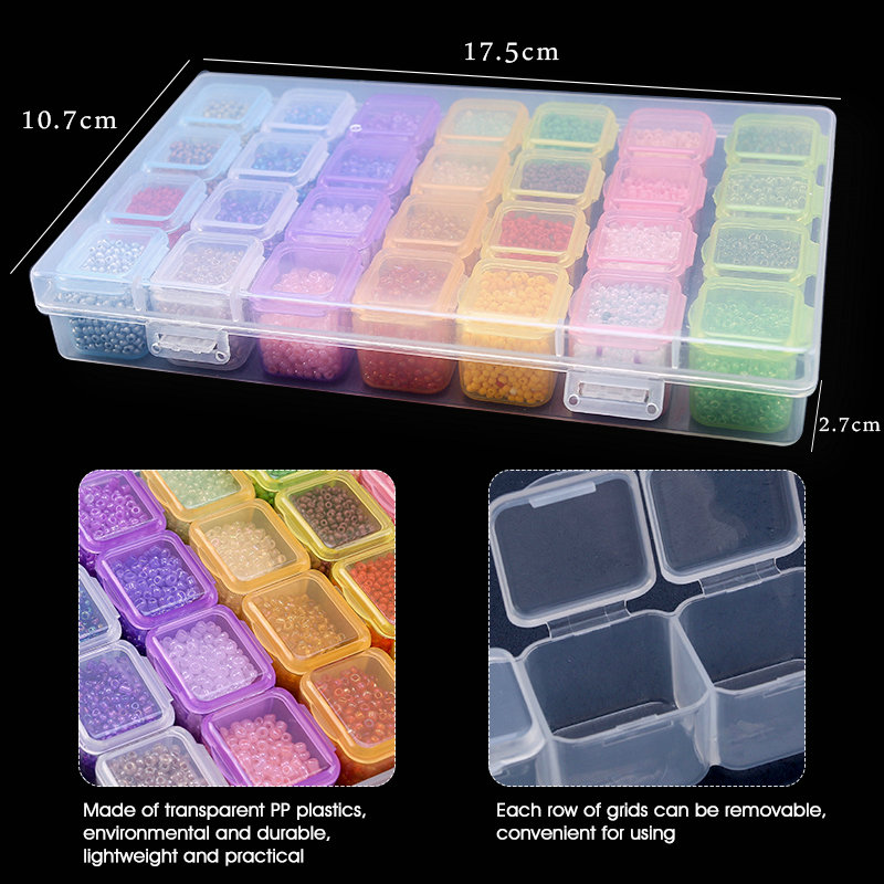 ビーズや工芸品用の調整可能な仕切り付きのプラスチック製オーガ - Art Craft Display のレビューと価格