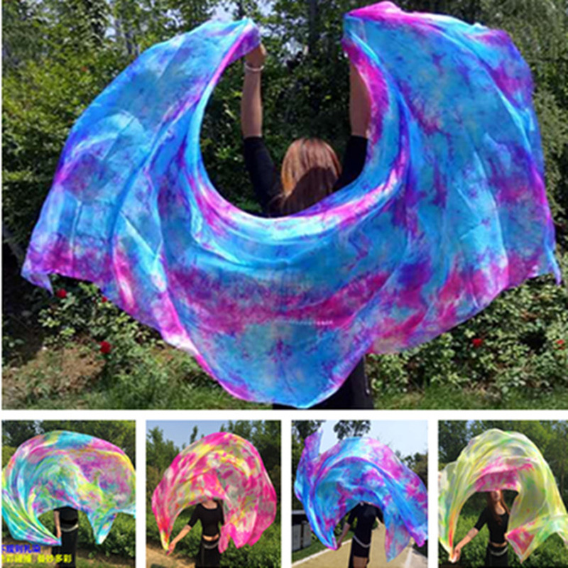 新しい絞り染めダンス 100% 本物のシルクベール素敵なグラ - Silk Painting Dye のレビューと価格
