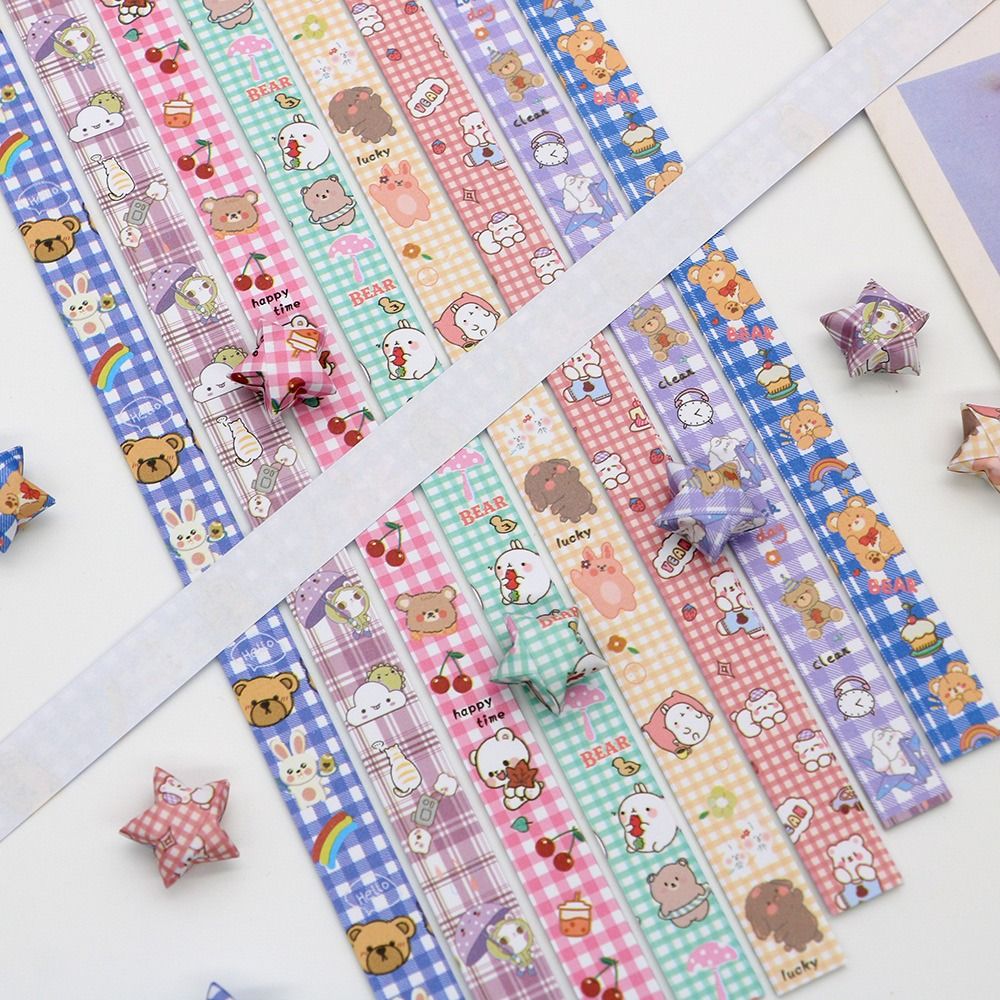 DIYカラフルスター折り紙　漫画風片面スター折り紙ストリップ - Art Craft Show のレビューと価格