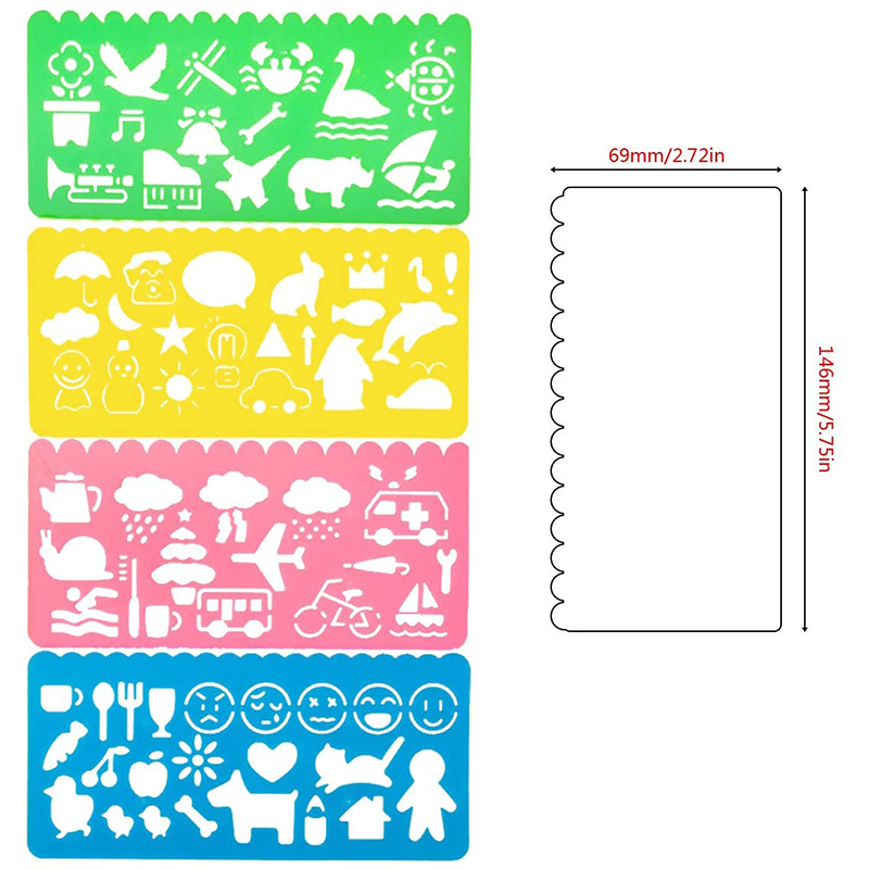 幾何学スピログラフ描画ステンシルセット絵画テンプレート定規ア - Art Craft 4 Years Old のレビューと価格