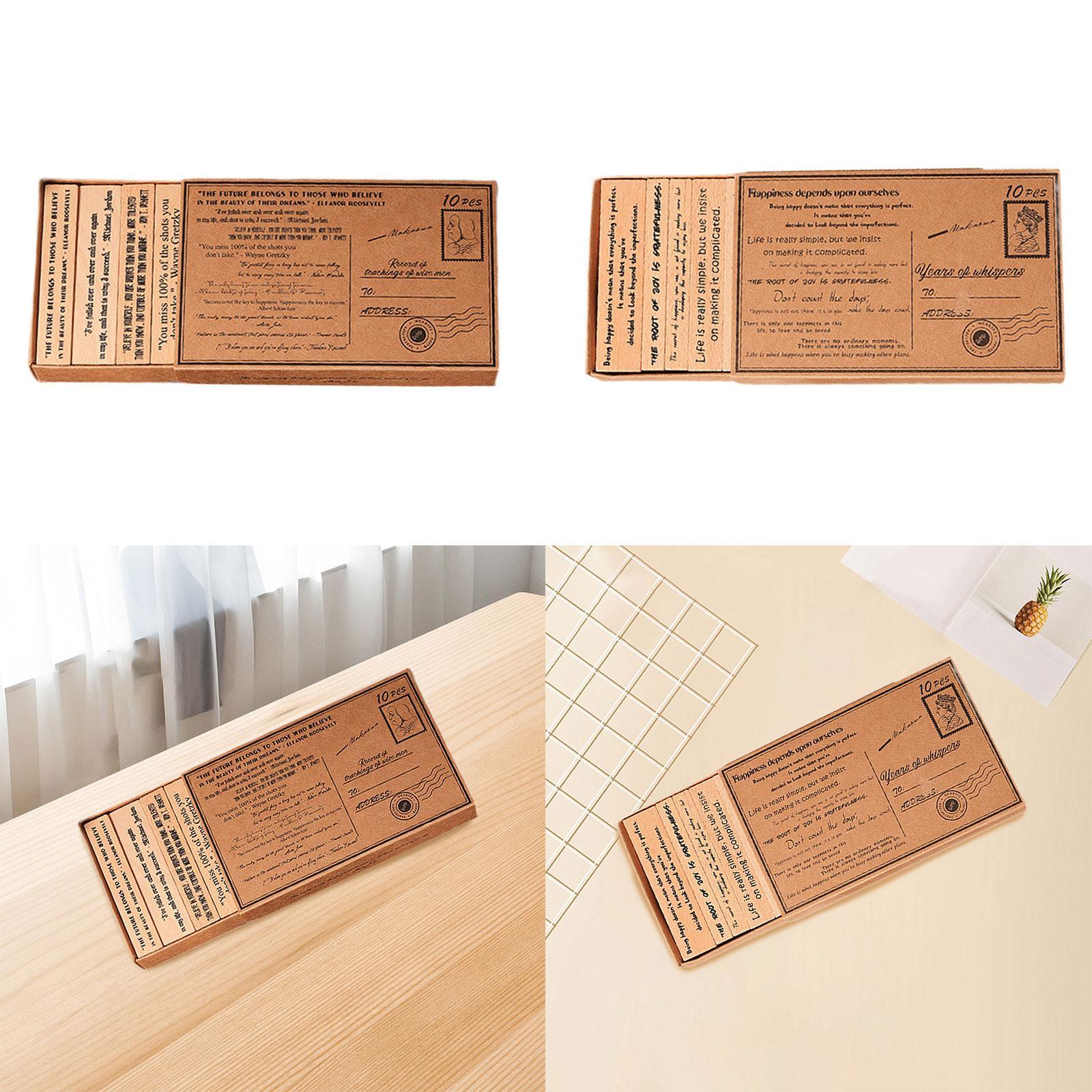 木製スタンプセット 手作り装飾文具 ゴムスタンプ アートプロ - Art Craft Quotes のレビューと価格