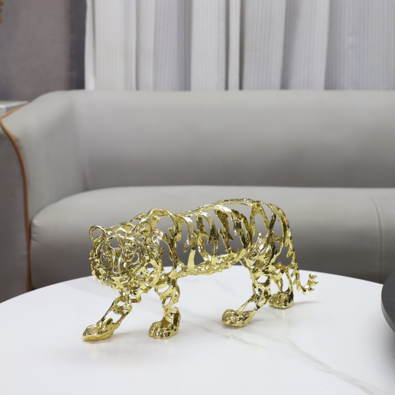 金属工芸品 人工動物彫刻 金色の透かし彫り ライオン 馬 象 - Art Craft Lion のレビューと価格