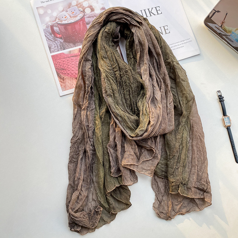 VREOVOR レトロエスニックスタイルスカーフ女性絞り染め - Silk Painting Dye のレビューと価格