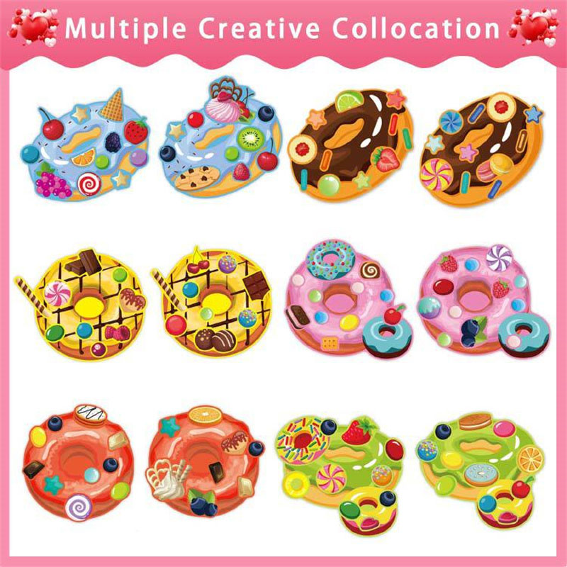 子供向けの顔型ドーナツステッカー、オリジナルデザートステッカ - Art Craft 4 Years Old のレビューと価格