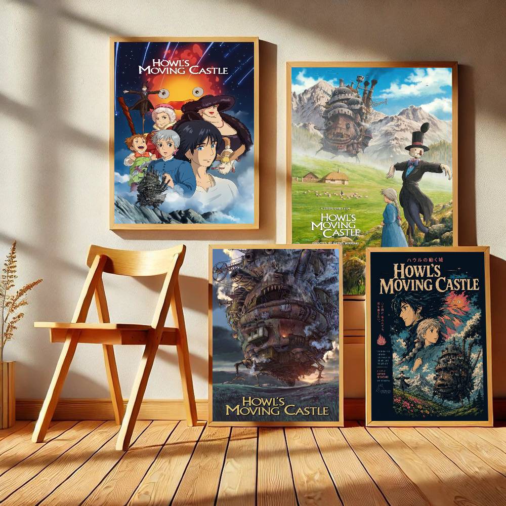 ムービー「ハウルの動く城」ホワイトペーパーポスター 防水紙ス - Art Craft Movement のレビューと価格