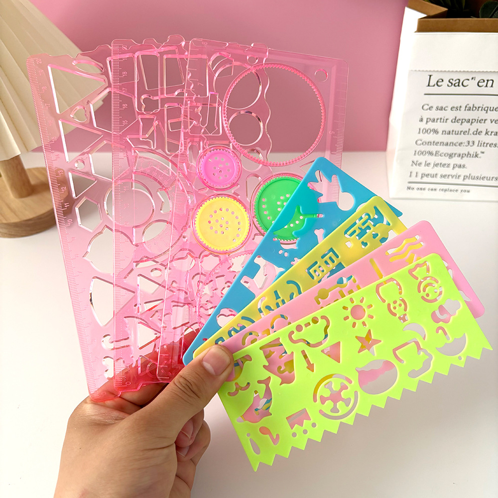幾何学スピログラフ描画ステンシルセット絵画テンプレート定規ア - Art Craft 4 Years Old のレビューと価格